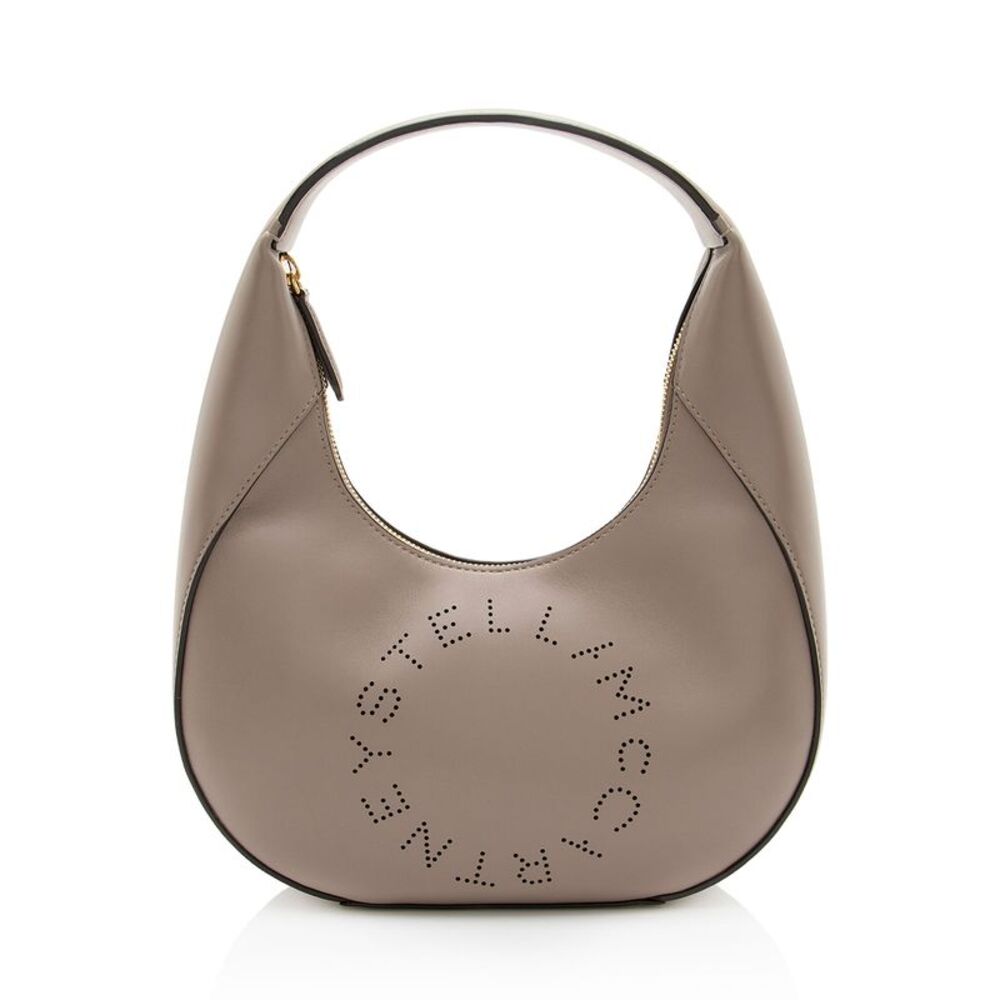 Stella McCartney Eco Alter Nappa Perforated Logo Small Hobo